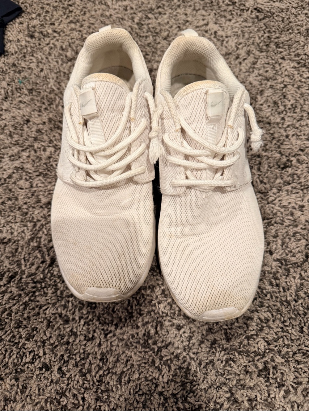 Nike White Mesh Running Sneakers
